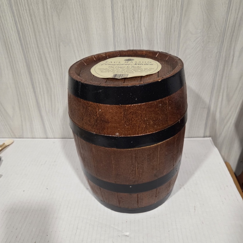 PAUL MASSON Connoisser Selection Unique Ice Bucket Barrel Styrofoam Vintage